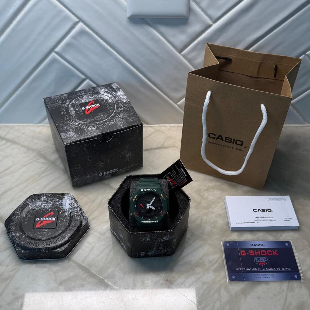 Adjustable Dark Green Men's Sport Watch